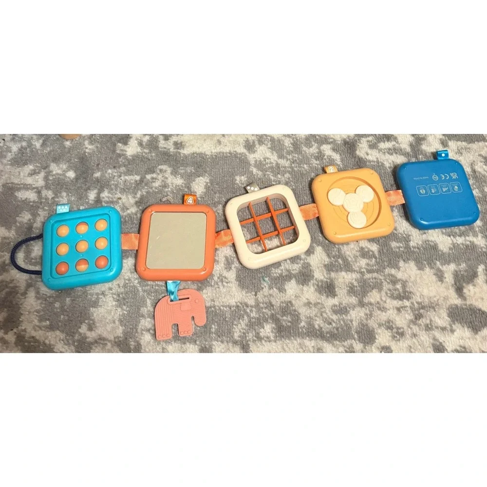 Flynow-Montessori Baby Busy Toy 8-in-1 Sensory Activity Cube